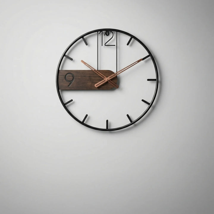 Velorind - Round Open-Face Modern Wall Clock