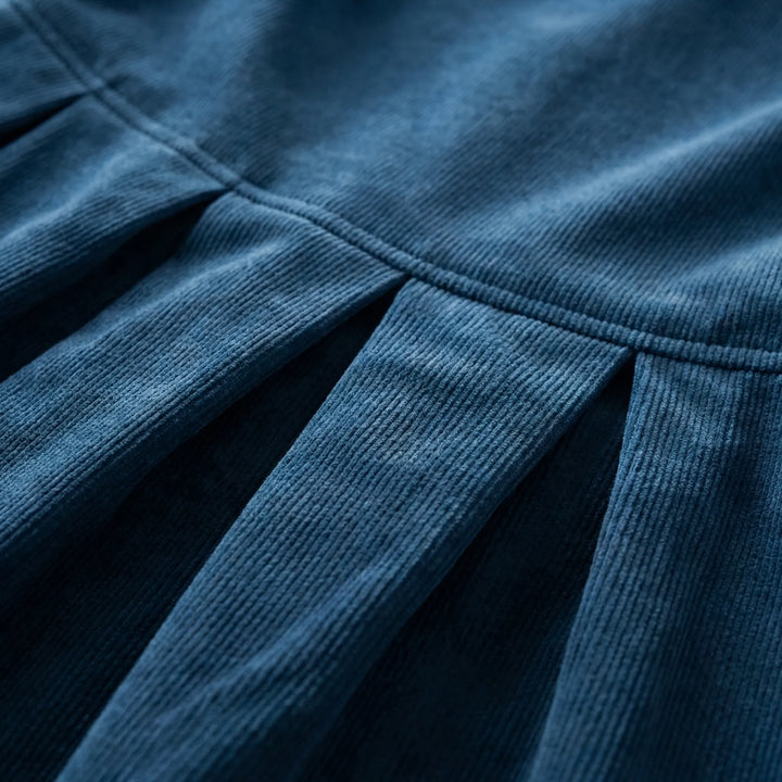 Velourette - Long-Sleeve Pleated Midi Dress