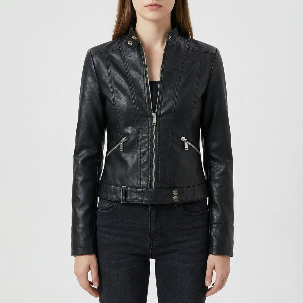 Velourex - Structured Moto-Style Women's Jacket