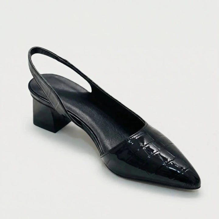 Velstara - Pointed-Toe Slingback Mid-Heel Sandal