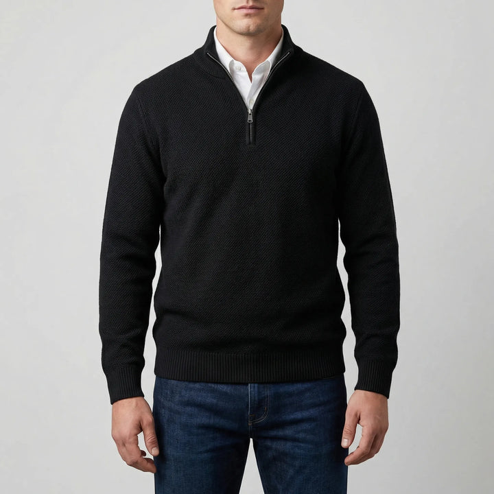 Velthorpe - Men's Half-Zip Stand Collar Sweater
