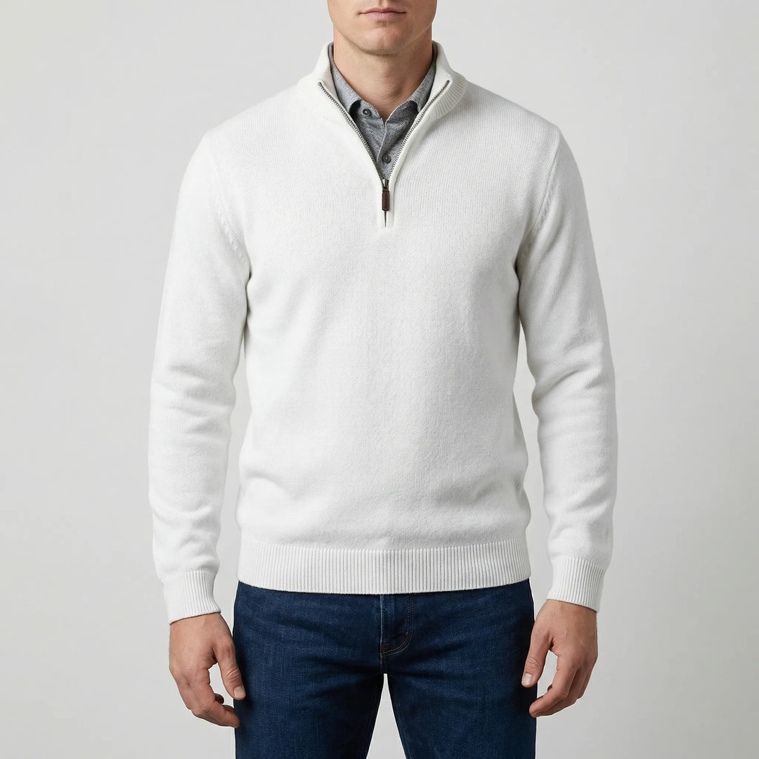 Velthorpe - Men's Half-Zip Stand Collar Sweater