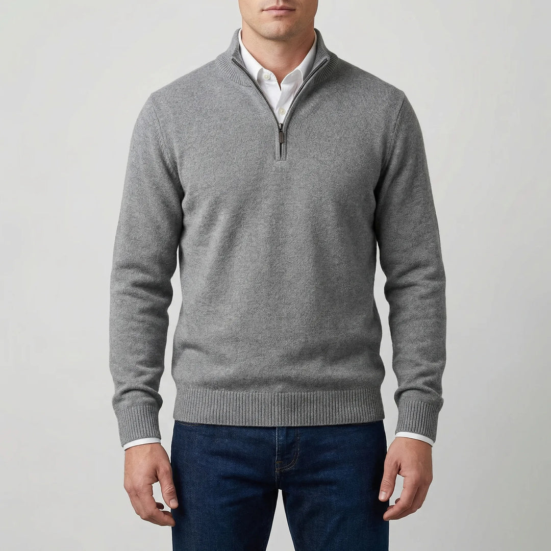 Velthorpe - Men's Half-Zip Stand Collar Sweater