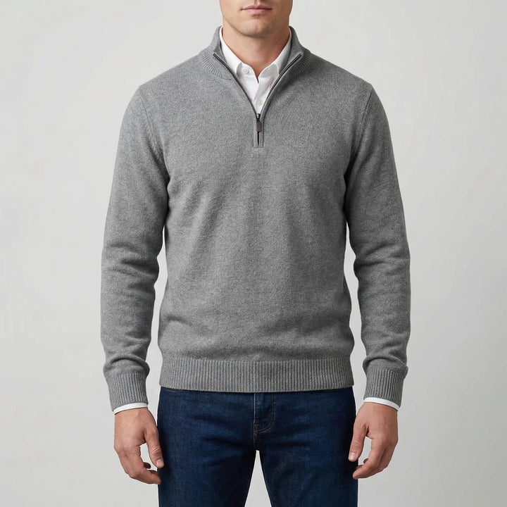 Velthorpe - Men's Half-Zip Stand Collar Sweater