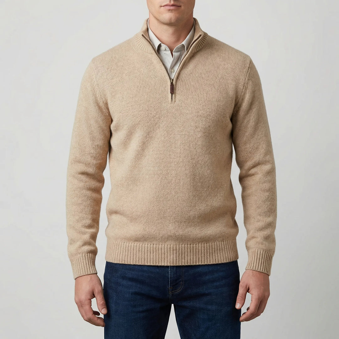 Velthorpe - Men's Half-Zip Stand Collar Sweater