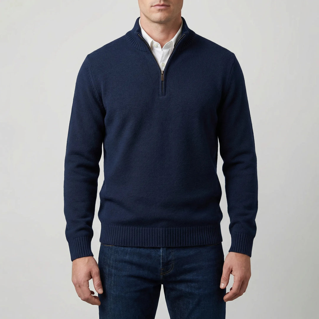 Velthorpe - Men's Half-Zip Stand Collar Sweater