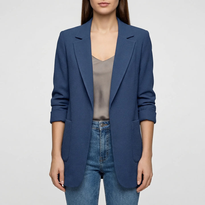 Veltona - Open-Front Women's Long Blazer