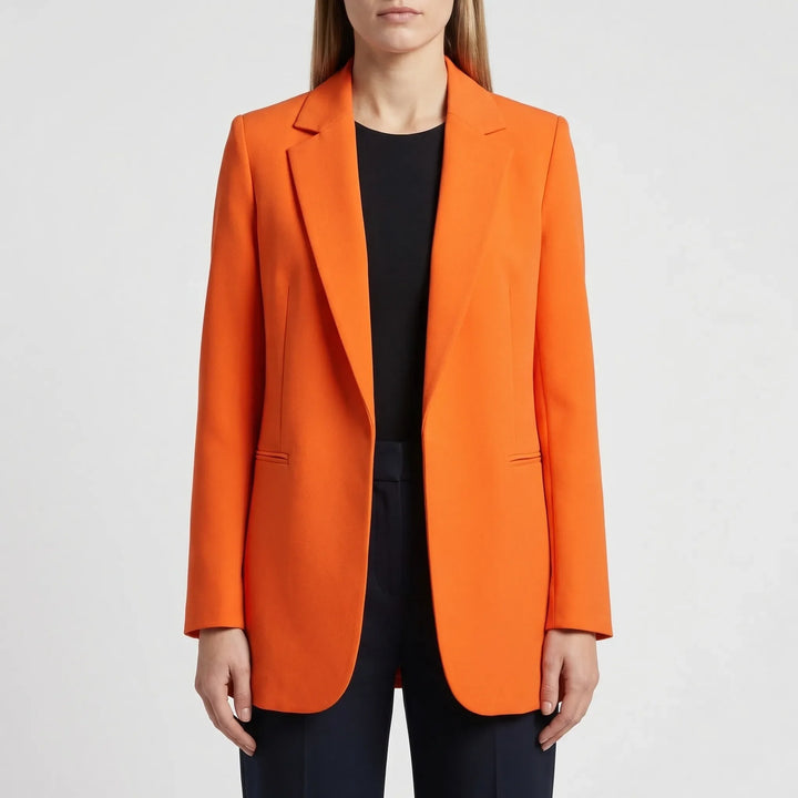 Veltona - Open-Front Women's Long Blazer
