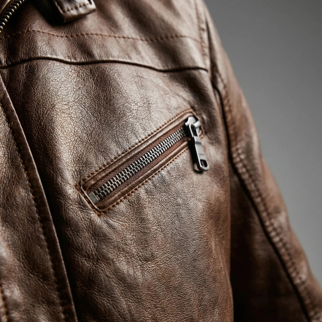Veltronn - Hooded Bomber Jacket With Zip Closure