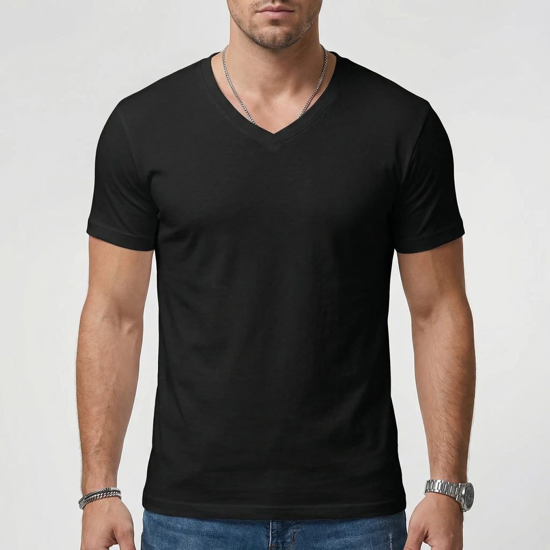 Velturo - Deep V-Neck Slim Fit Tee