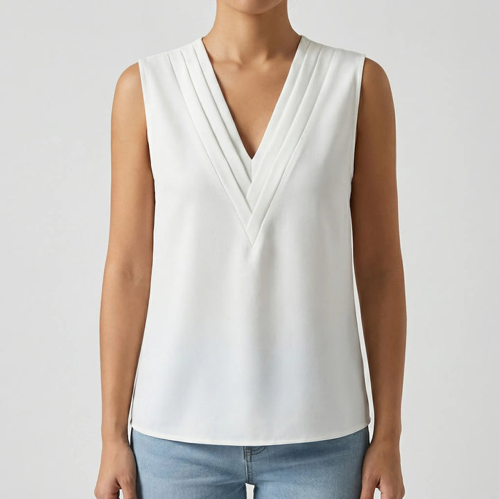 Velura - Sleeveless V-Neck Women's Top