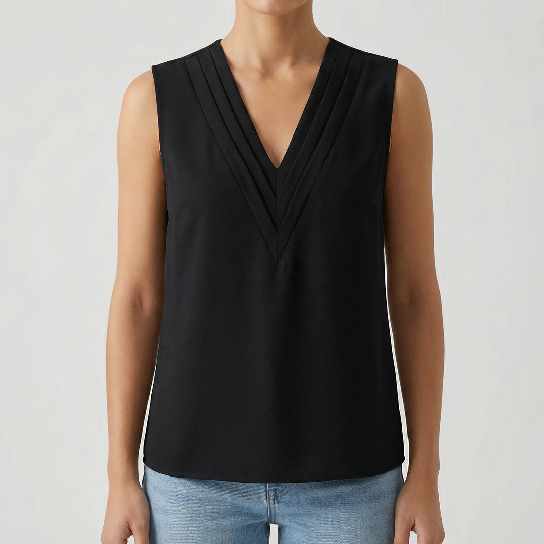Velura - Sleeveless V-Neck Women's Top