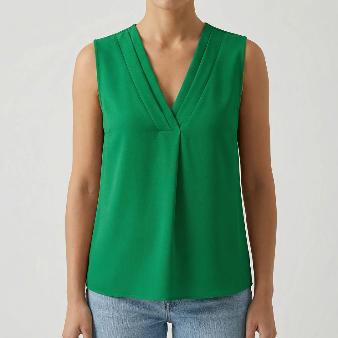 Velura - Sleeveless V-Neck Women's Top