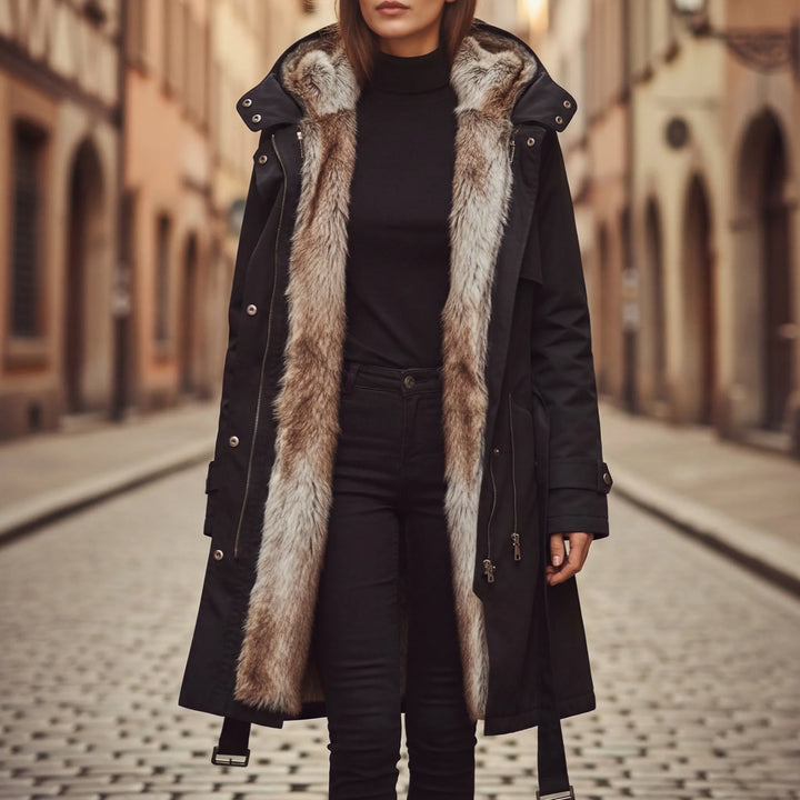 Velvarka - Hooded Mid-Length Women's Winter Parka