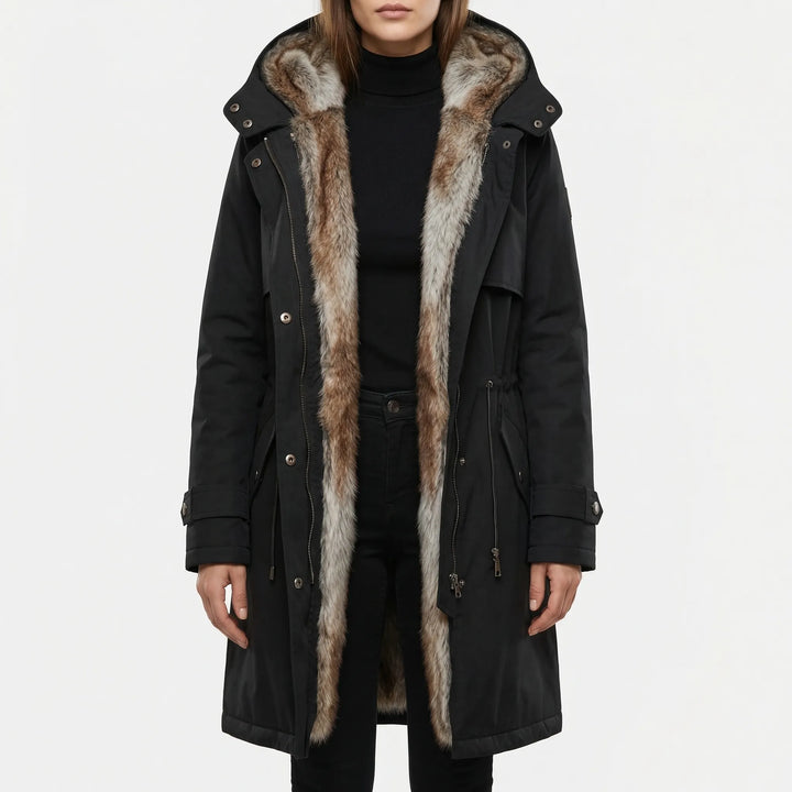Velvarka - Hooded Mid-Length Women's Winter Parka