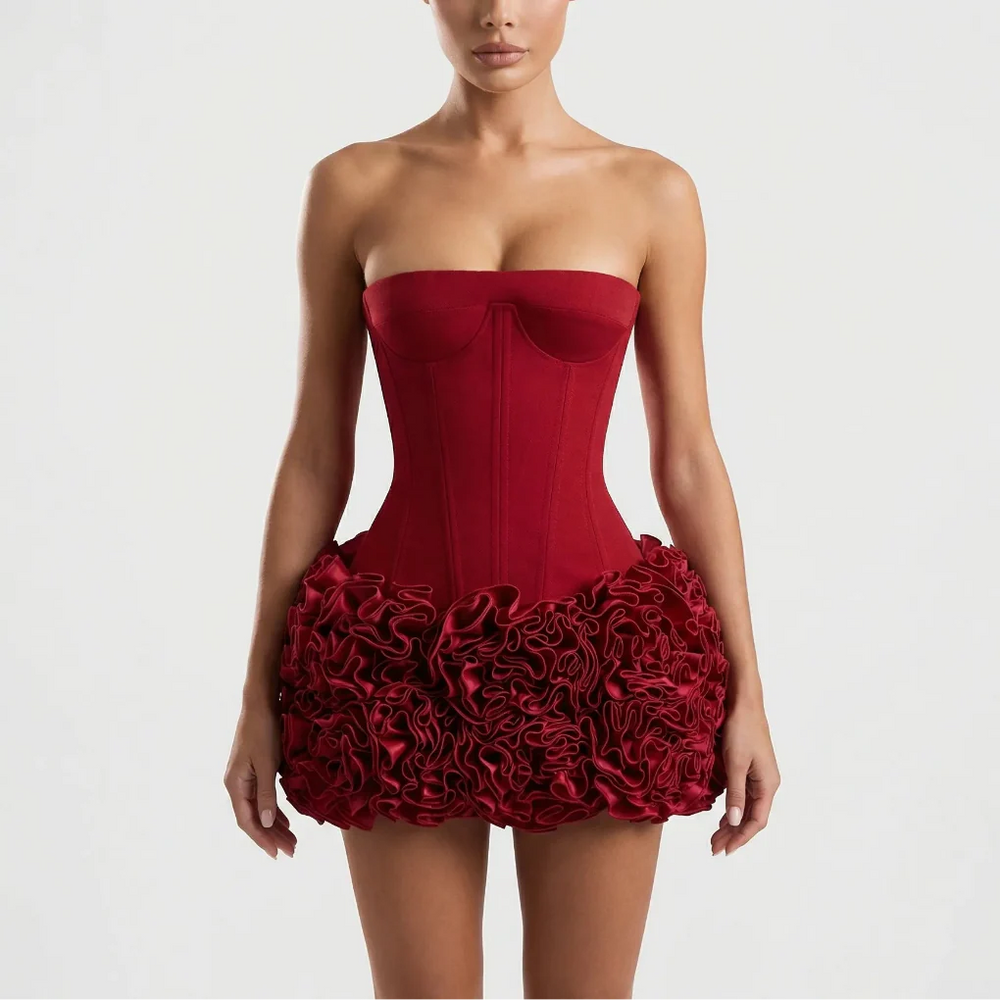 Velvorra - Strapless Corset Mini Dress