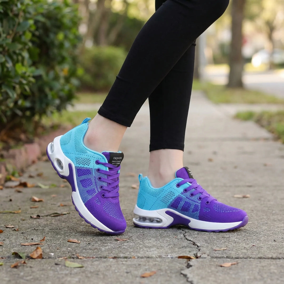 Velvrun - Air-Cushioned Lace-Up Sneaker For Women