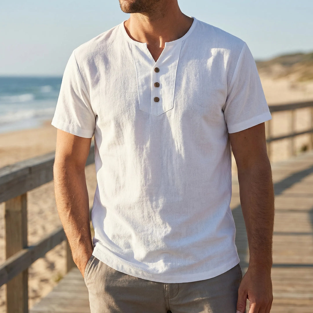 Ventaro - Lightweight Henley-Style Short Sleeve Tee