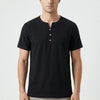 Lätt Henley-stil Kortärmad T-shirt