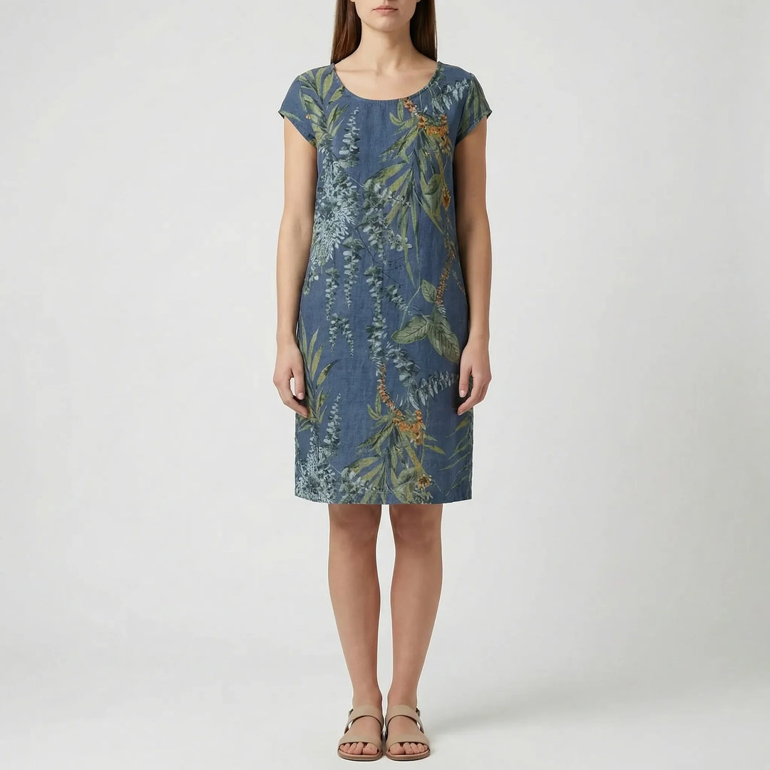 Verdala - Sleeveless Botanical Print Dress