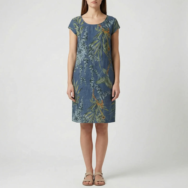 Verdala - Sleeveless Botanical Print Dress