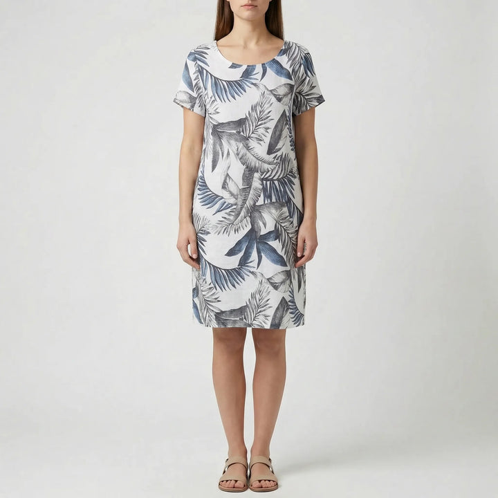 Verdala - Sleeveless Botanical Print Dress