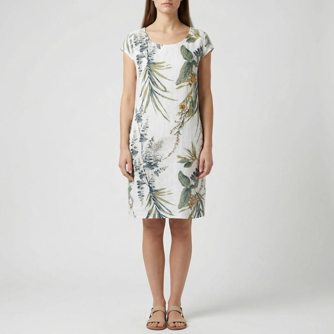 Verdala - Sleeveless Botanical Print Dress