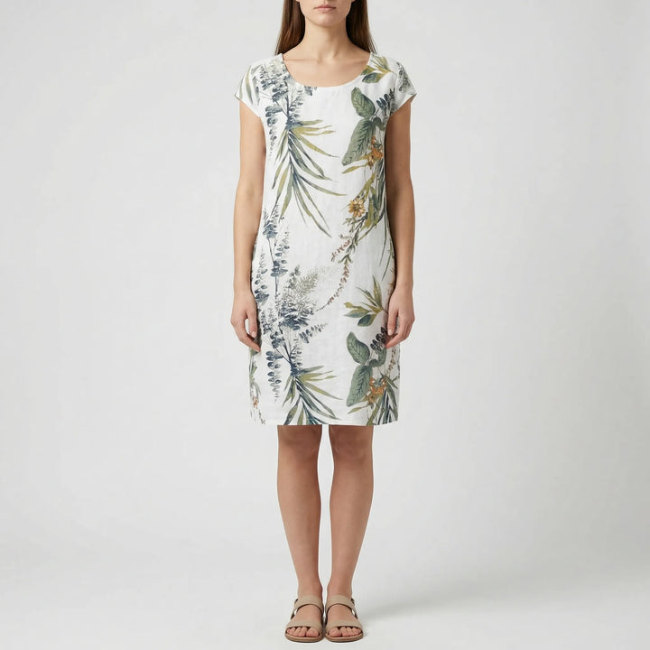 Verdala - Sleeveless Botanical Print Dress
