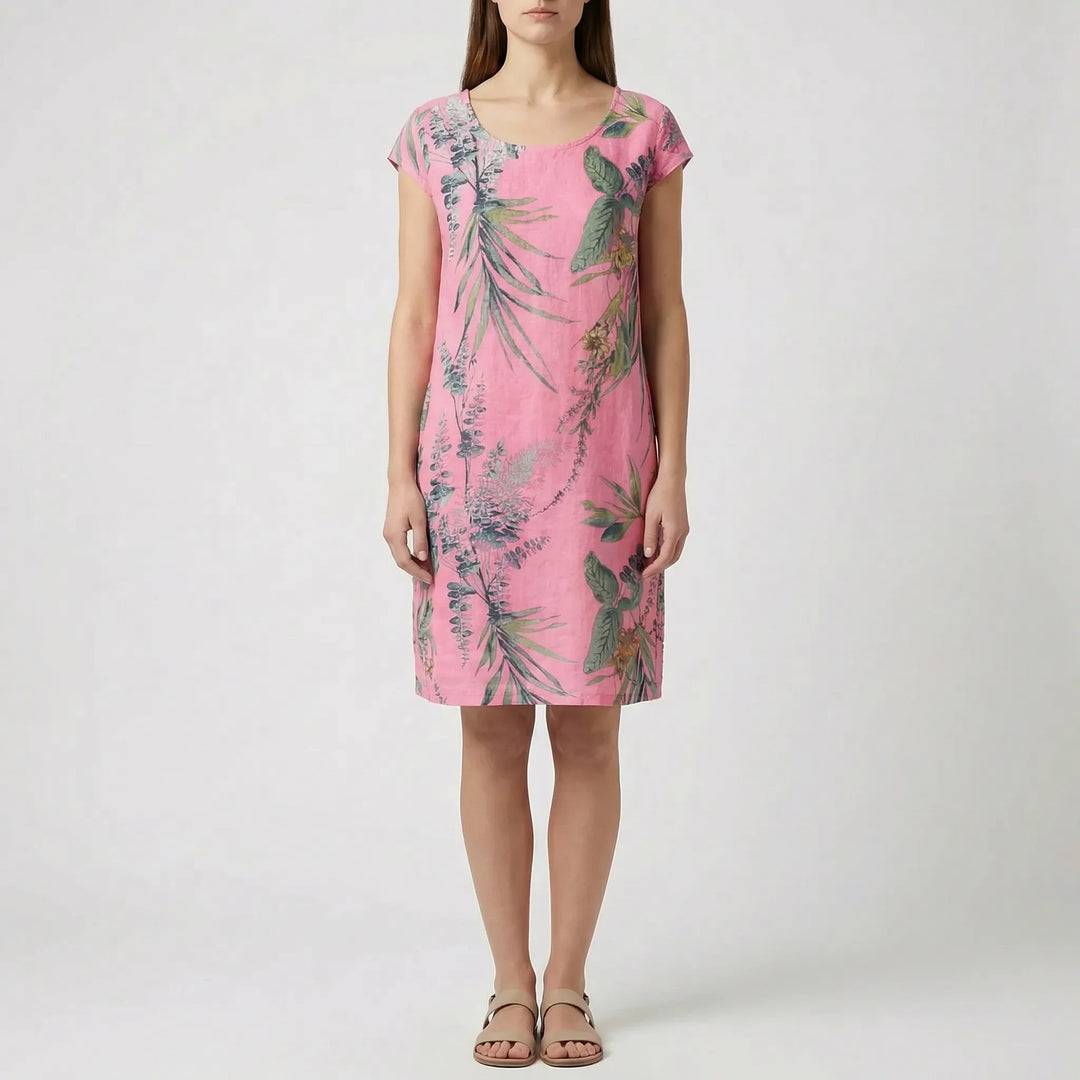 Verdala - Sleeveless Botanical Print Dress