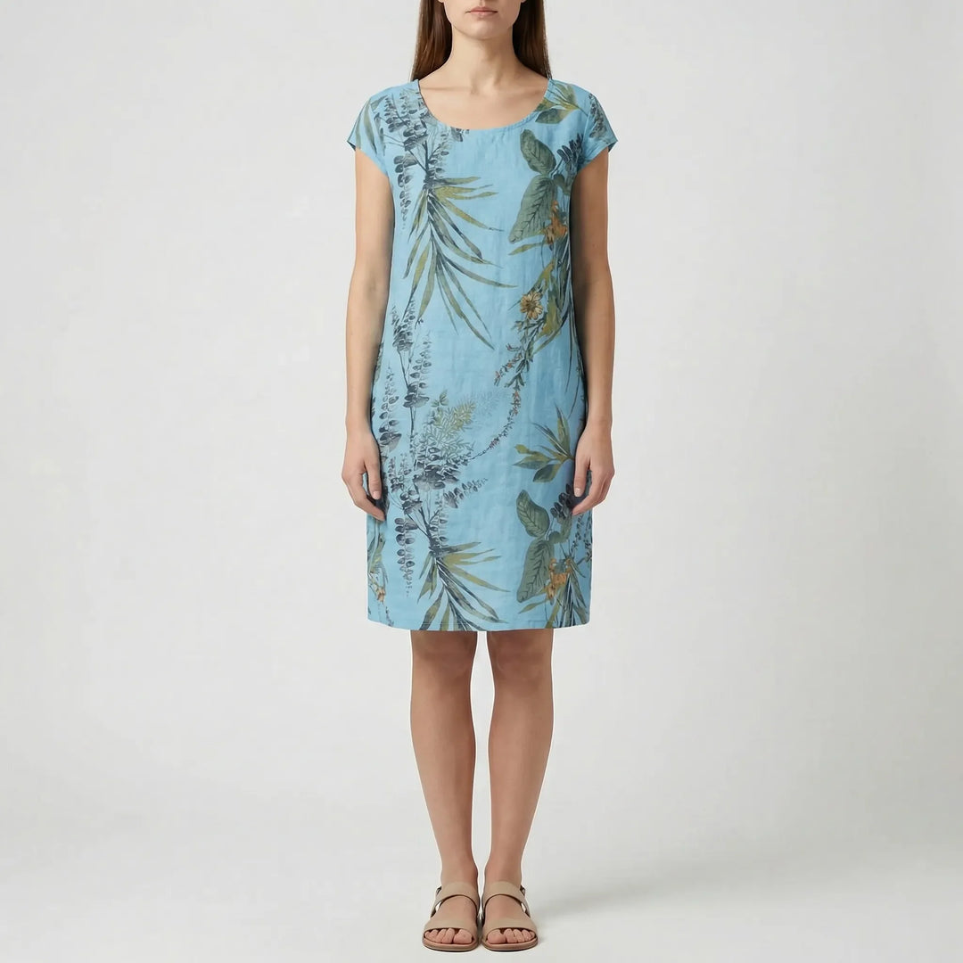 Verdala - Sleeveless Botanical Print Dress