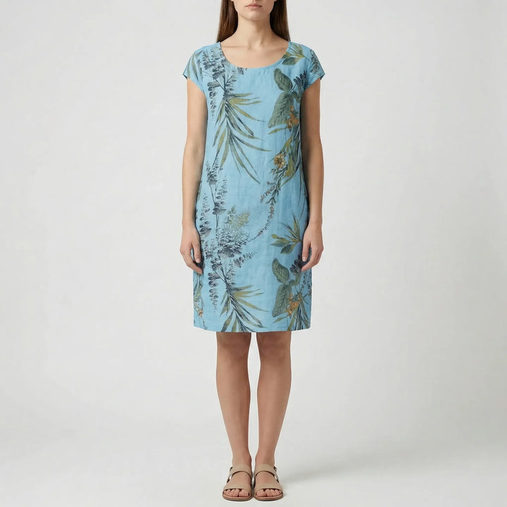 Verdala - Sleeveless Botanical Print Dress