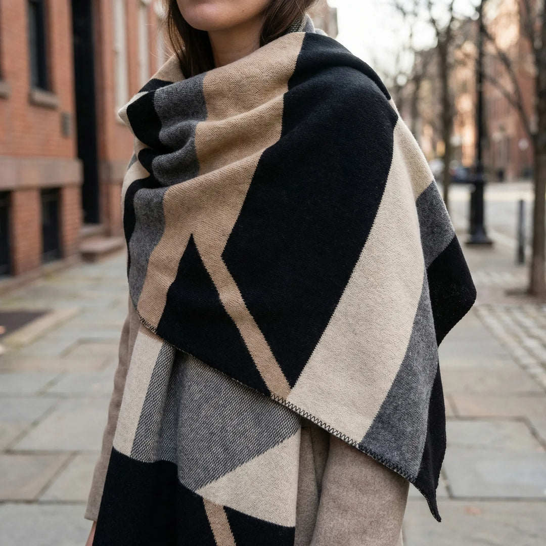 Versawrap - Reversible Oversized Poncho Scarf