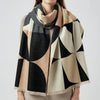 Reversibel Oversized Poncho Scarf för Kvinnor