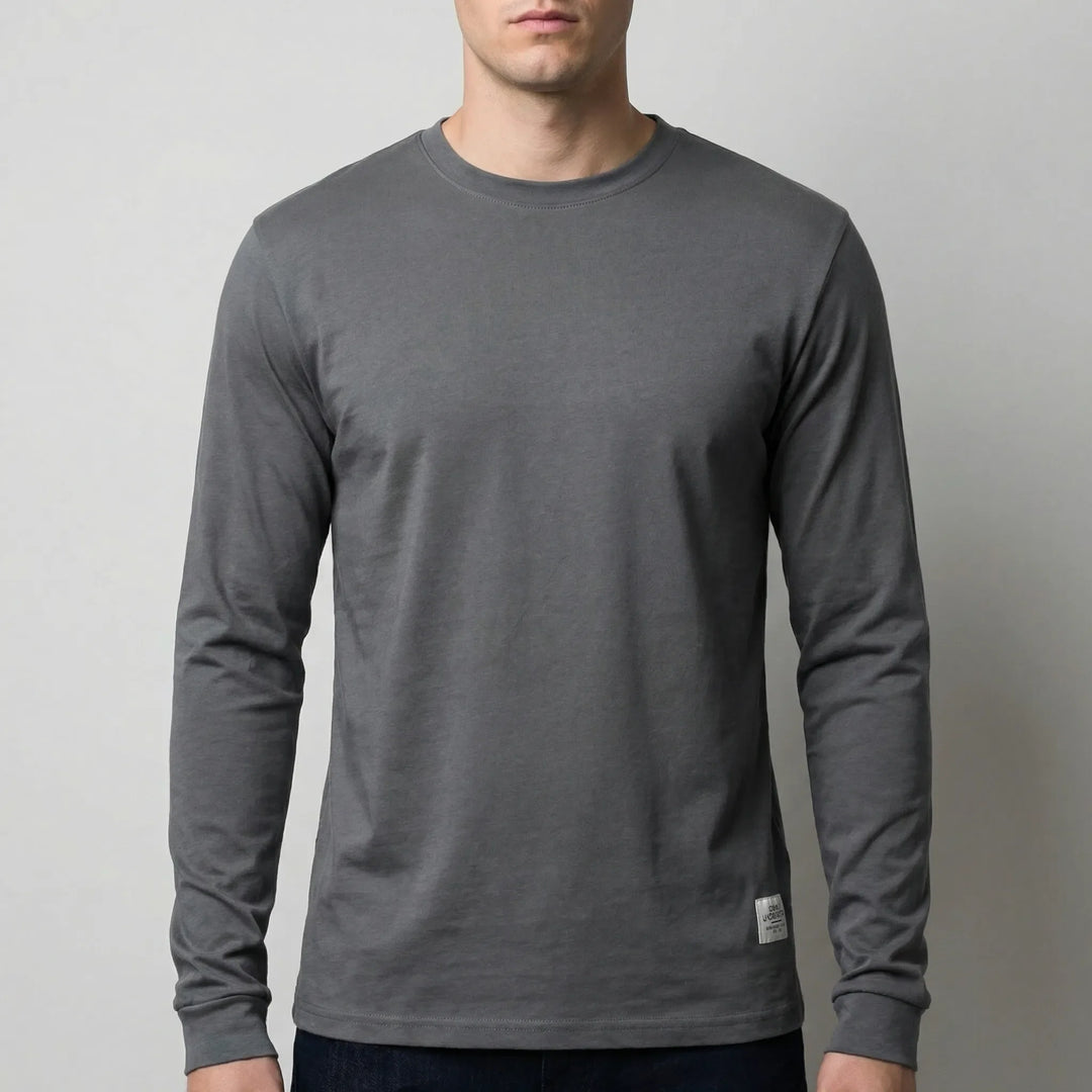 Vestalo - Long-Sleeve Crew Neck Men's Shirt