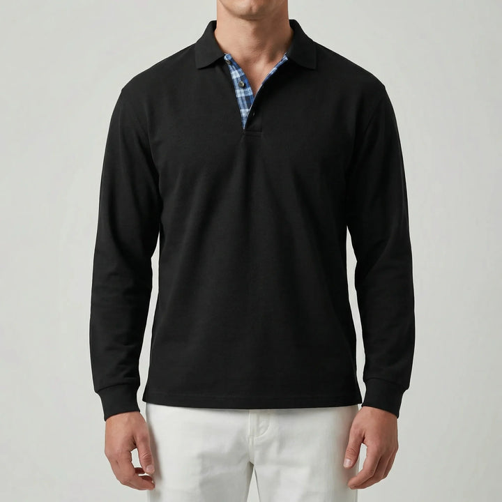 Vestano - Long Sleeve Polo Collar Sweater