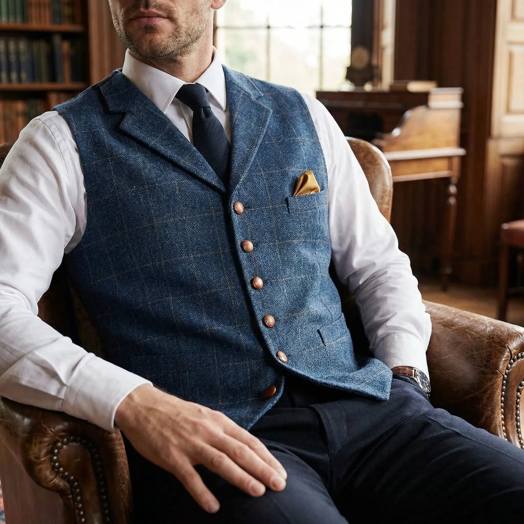 Vesthaven - Vintage V-Neck Button-Front Vest