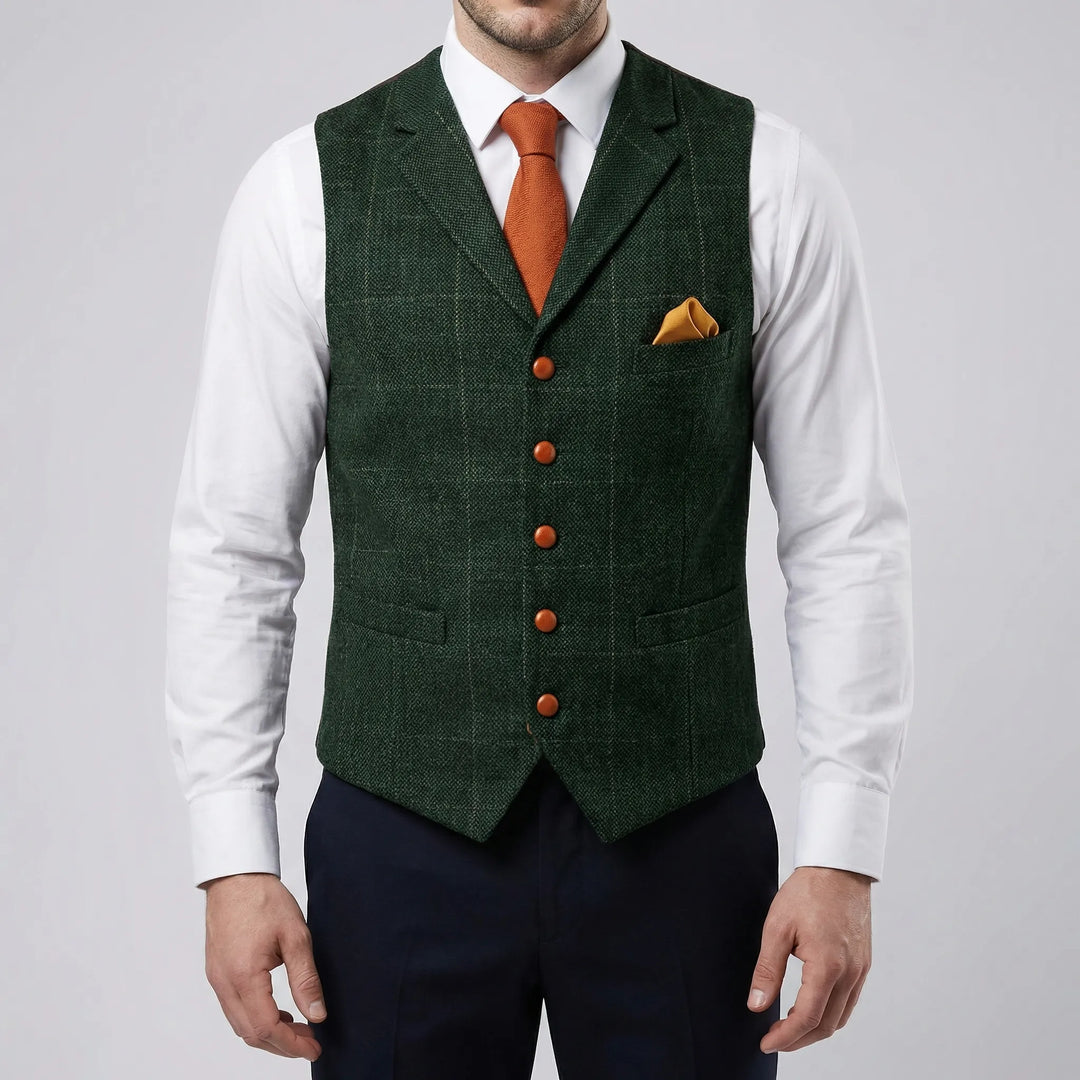 Vesthaven - Vintage V-Neck Button-Front Vest
