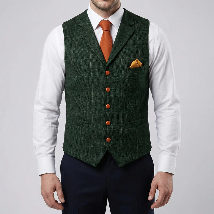 Vesthaven - Vintage V-Neck Button-Front Vest