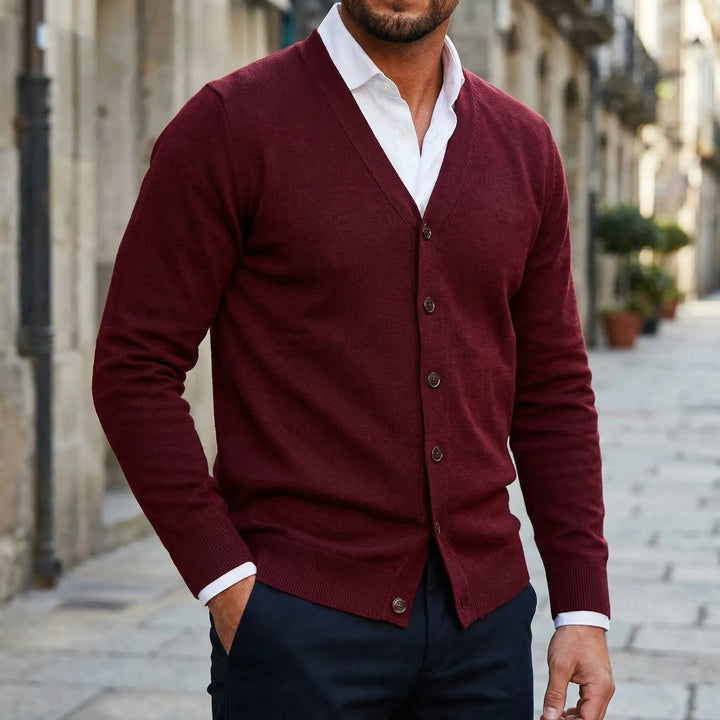 Vestoro - Button-Up Knit Cardigan Vest For Men