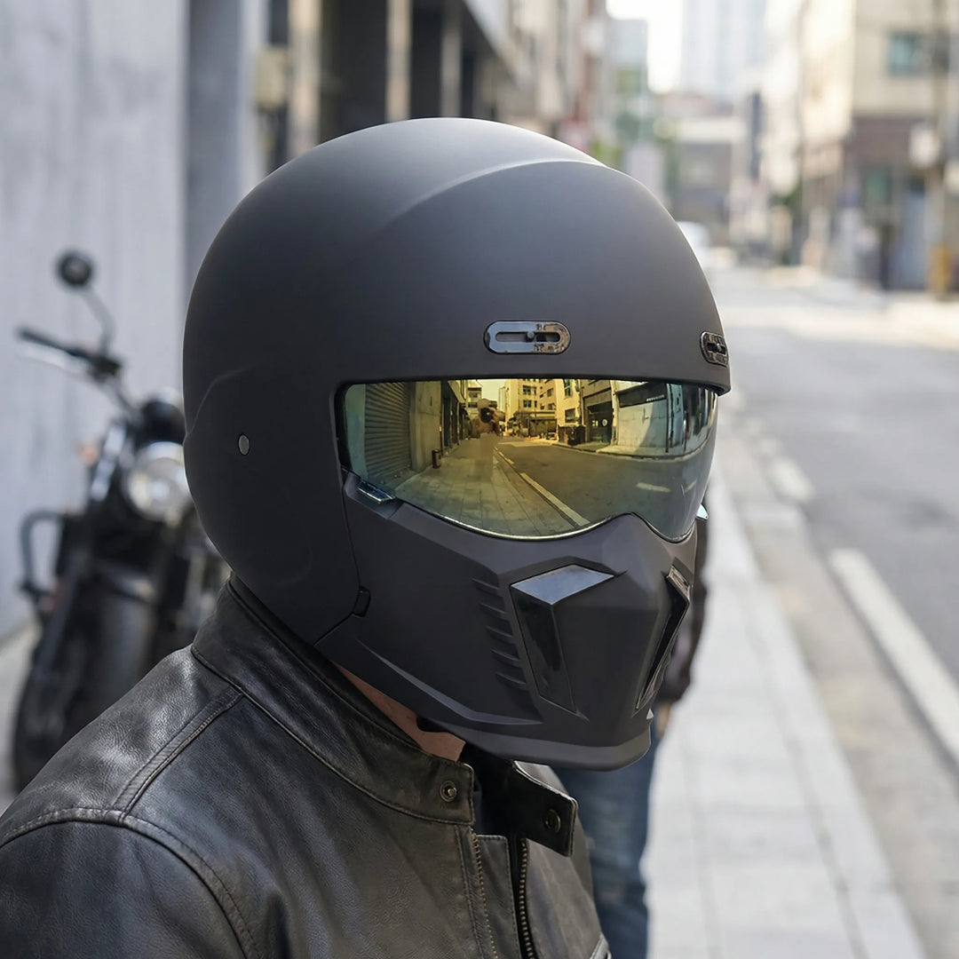 Vexorn - Full-Face Retro Pilot Motorcycle Helmet