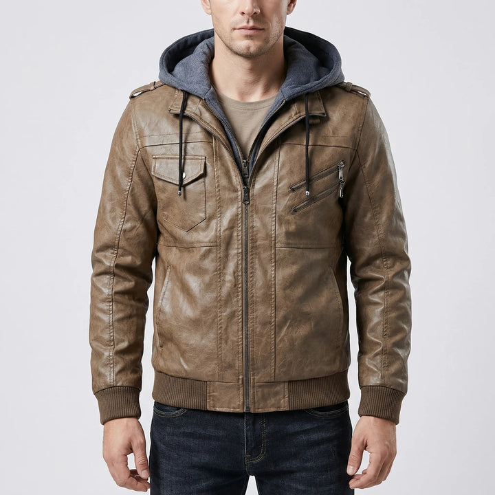 Vexorro - Hooded Bomber-Style Zip Jacket