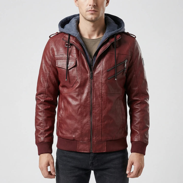 Vexorro - Hooded Bomber-Style Zip Jacket