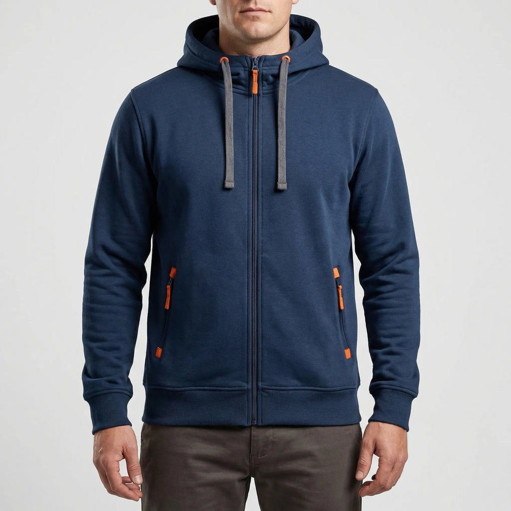Vexuro - Quarter-Zip Hooded Sweatshirt For Men