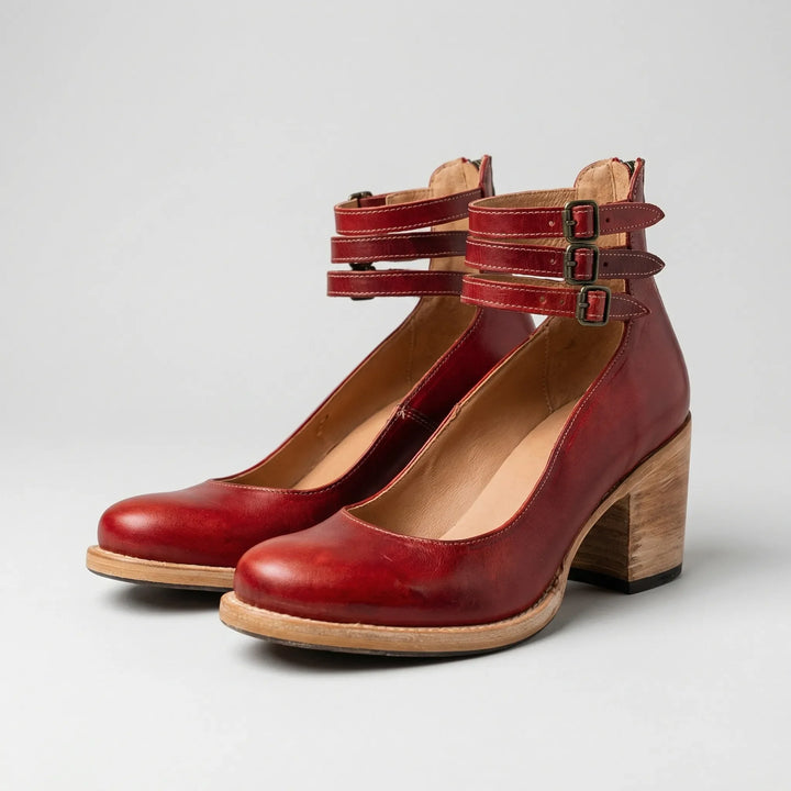Vintrella - Vintage-Inspired Chunky Heel Pump