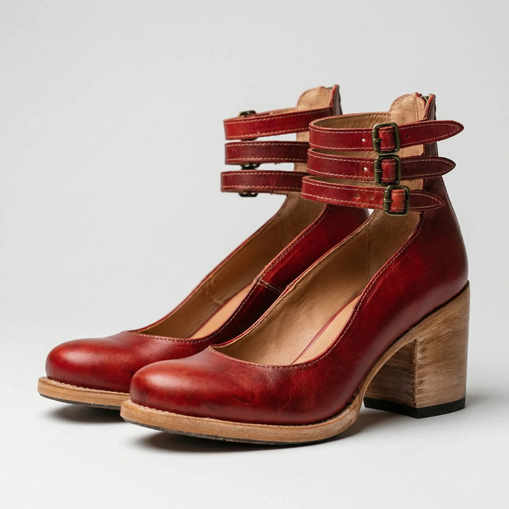 Vintrella - Vintage-Inspired Chunky Heel Pump