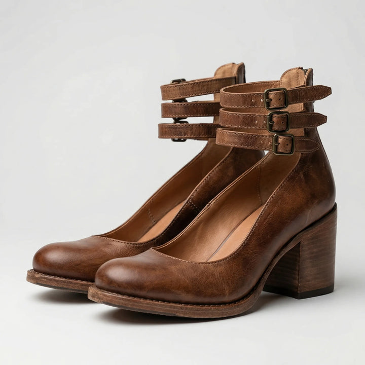 Vintrella - Vintage-Inspired Chunky Heel Pump