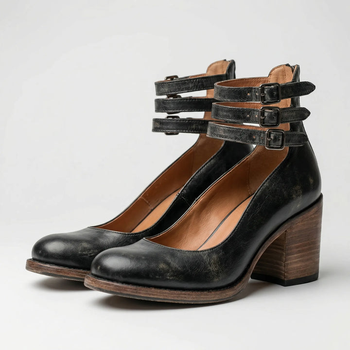 Vintrella - Vintage-Inspired Chunky Heel Pump