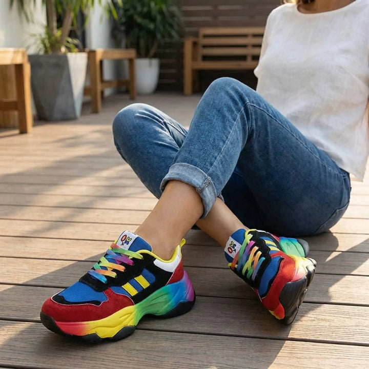 Vividex - Chunky Platform Lace-Up Sneaker