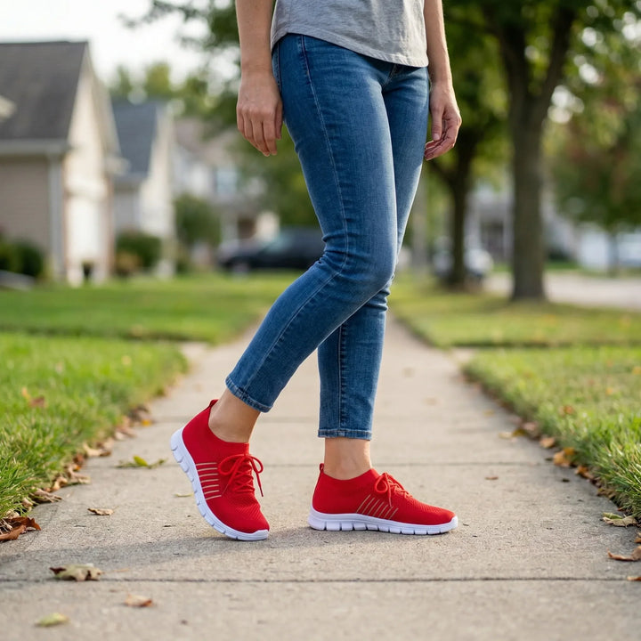 Vixara - Lace-Up Breathable Mesh Sneaker