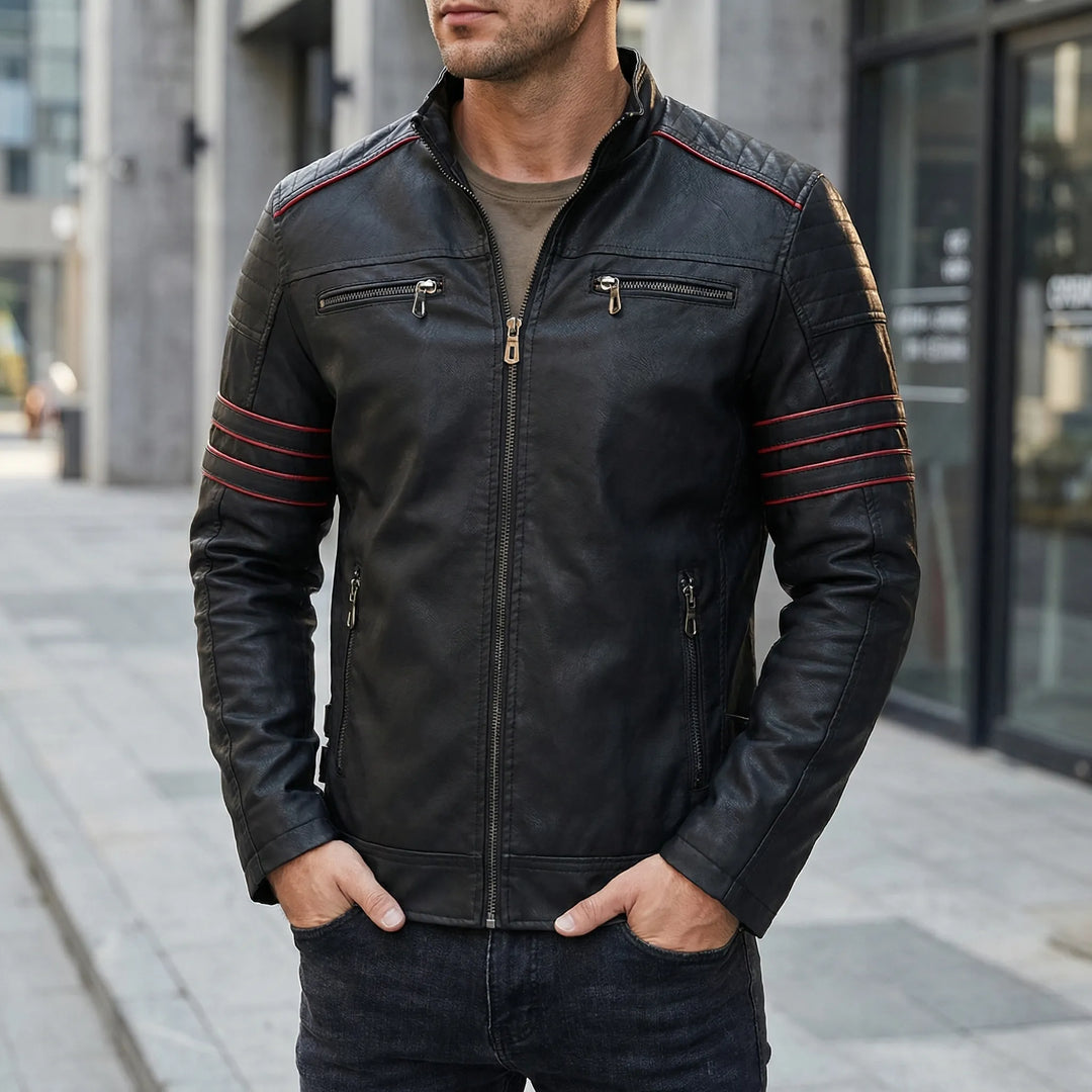 Voltrek - Tailored Biker-Style Zip-Up Jacket